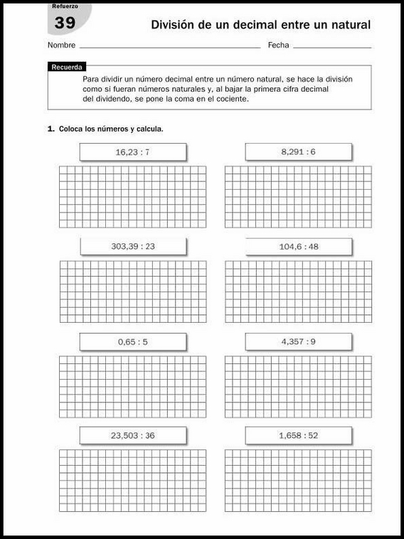 Entraînements de mathématiques pour enfants de 11 ans 61