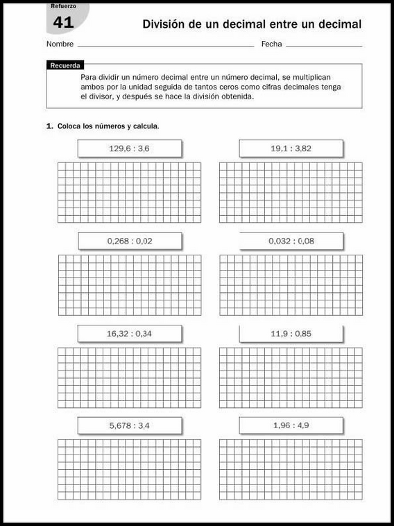 Entraînements de mathématiques pour enfants de 11 ans 63