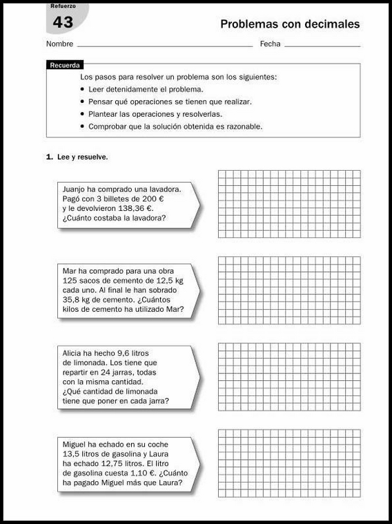 11 años 6º Educacion Primaria Refuerzo 65