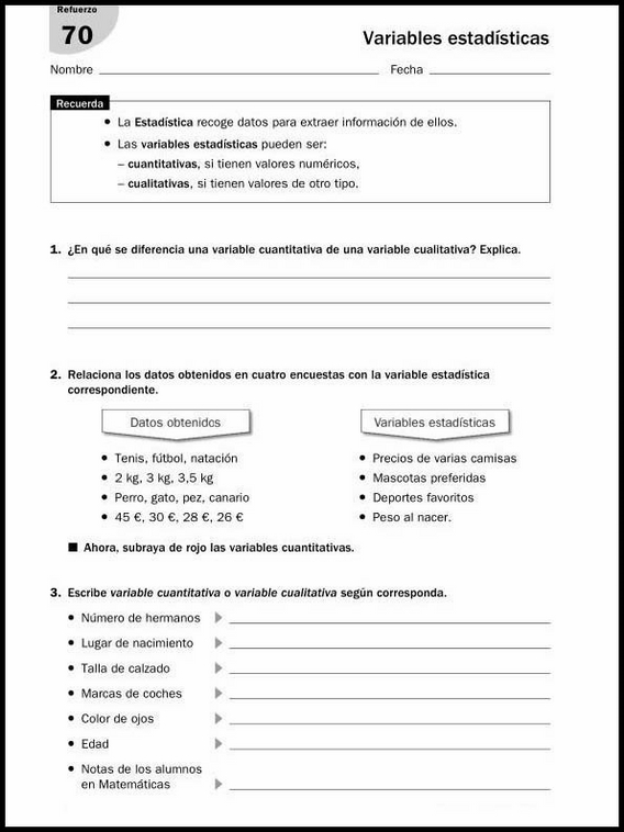 Entraînements de mathématiques pour enfants de 11 ans 92