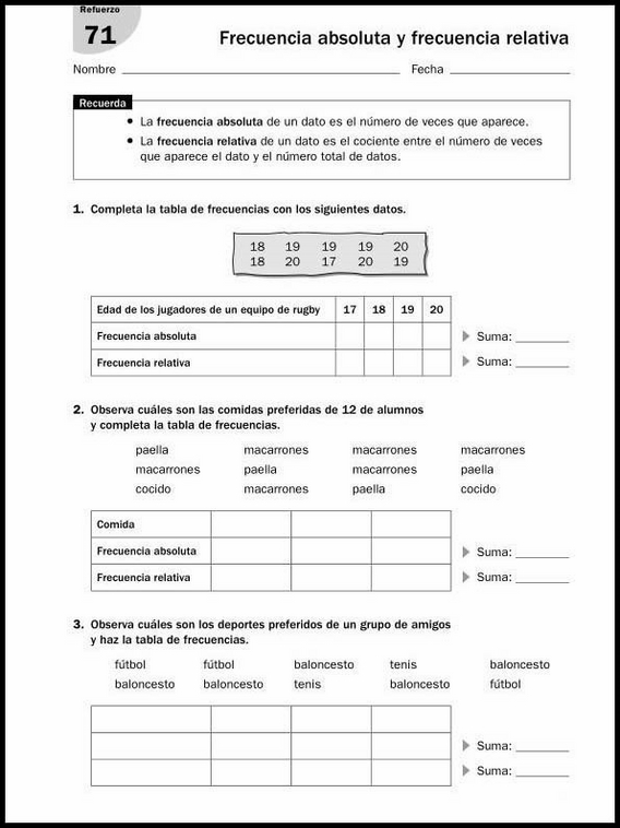 Exercícios de matemática para crianças de 11 anos 93