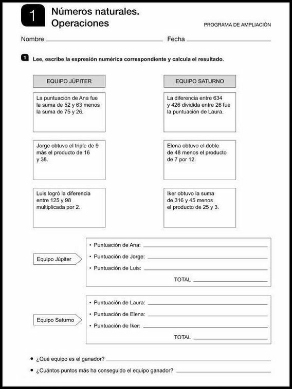 Maths Review Worksheets for 11-Year-Olds 1