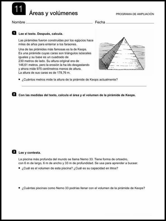 Révisions de mathématiques pour enfants de 11 ans 11