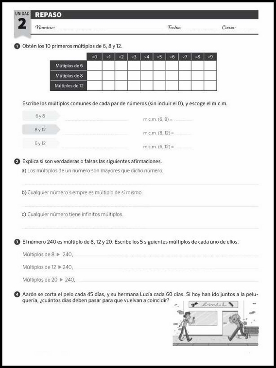 Maths Review Worksheets for 11-Year-Olds 16