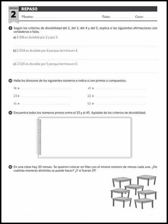 11 años 6º Educacion Primaria Repaso 18