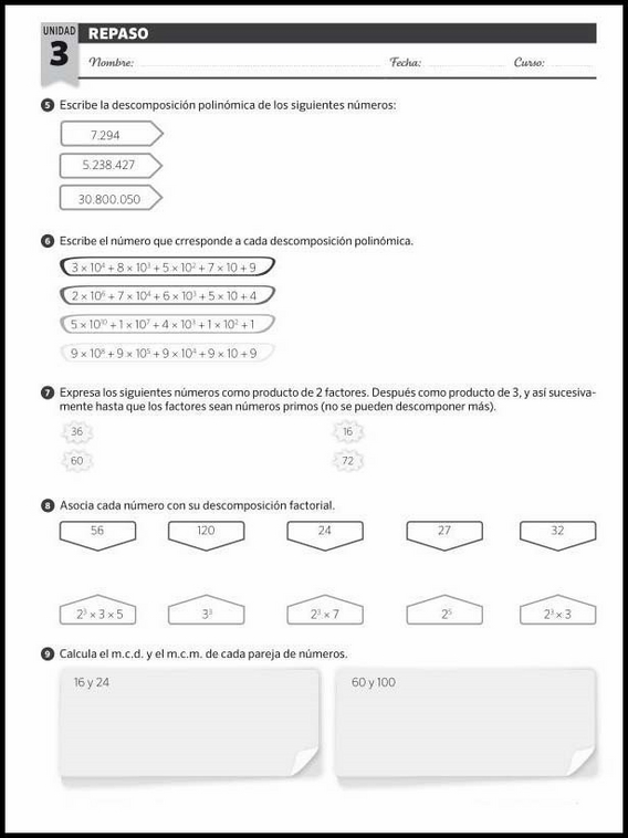 Maths Review Worksheets for 11-Year-Olds 20