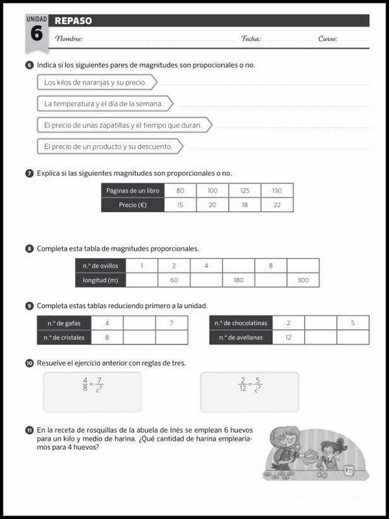 Revisões de matemática para crianças de 11 anos 29