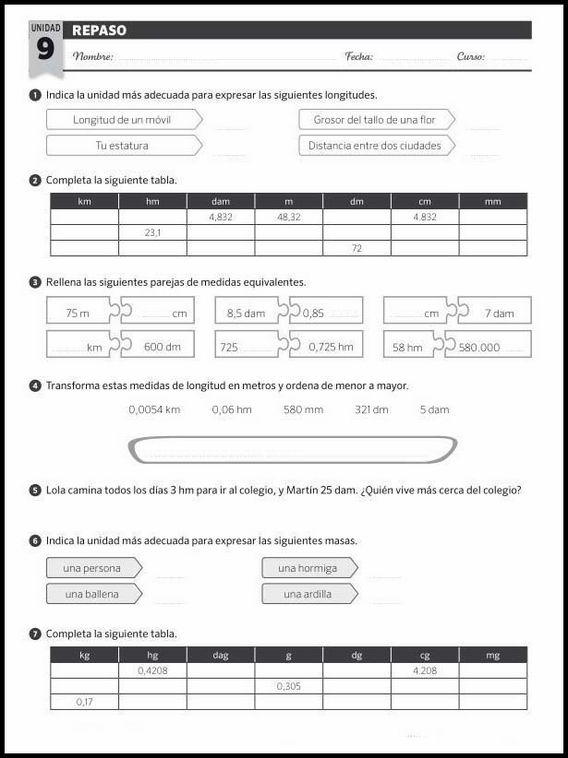 Revisões de matemática para crianças de 11 anos 37