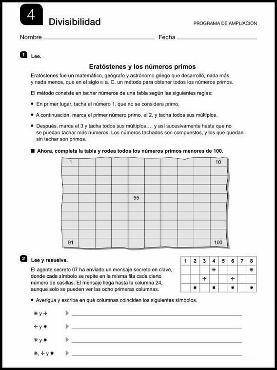 11 años 6º Educacion Primaria Repaso 4