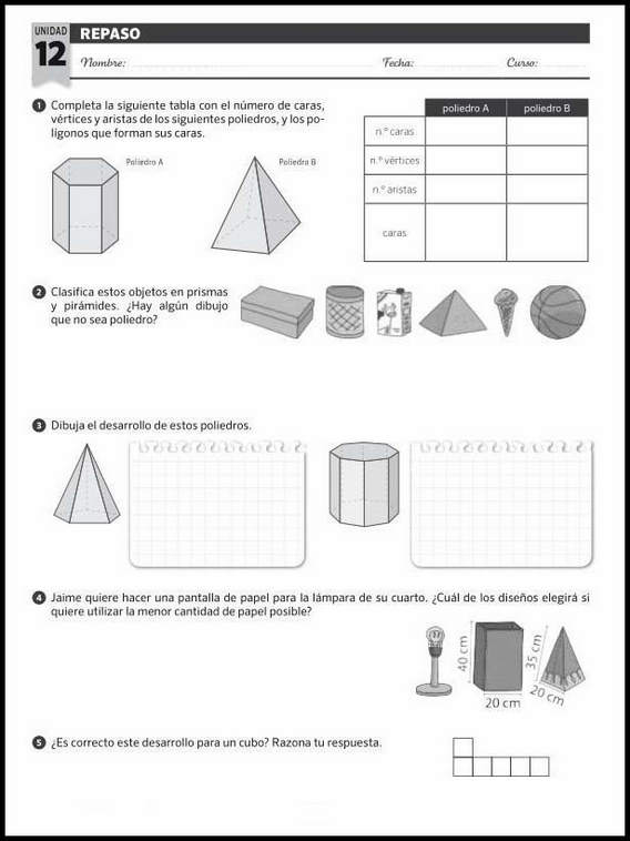 Maths Review Worksheets for 11-Year-Olds 46