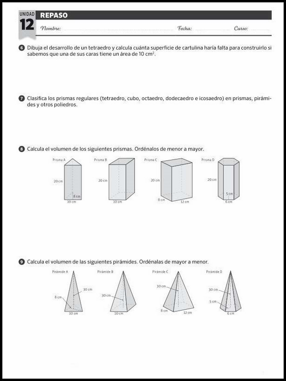 Revisões de matemática para crianças de 11 anos 47