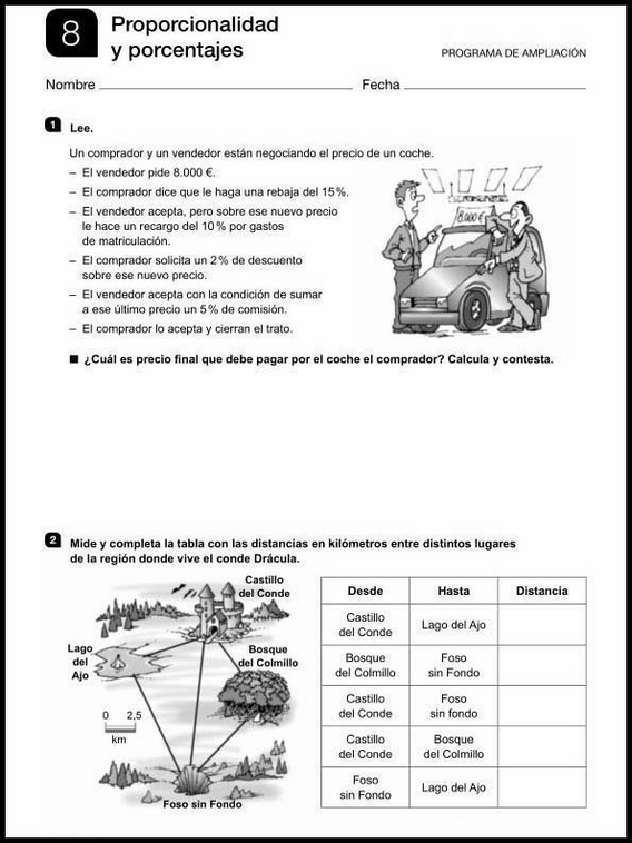 Esercizi di ripasso per bambini di 11 anni 8