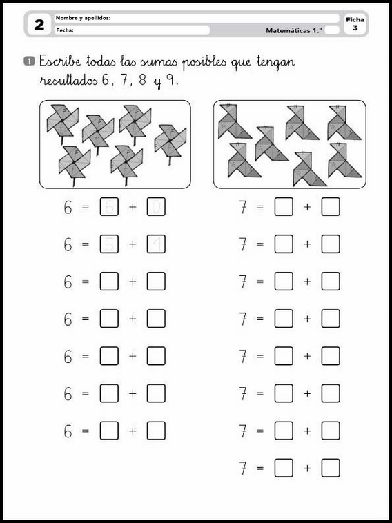 Atividades de matemática para crianças de 6 anos 2