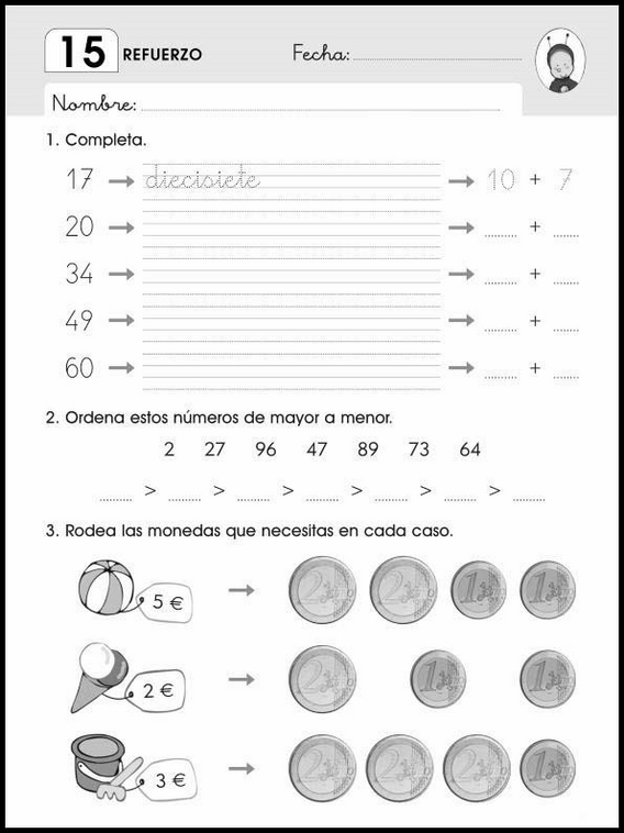 Maths Practice Worksheets for 6-Year-Olds 84