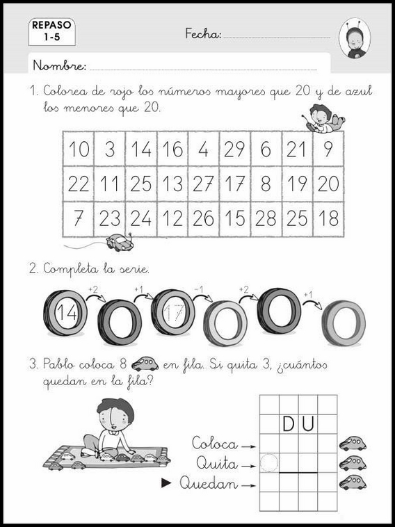 Maths Review Worksheets for 6-Year-Olds 45