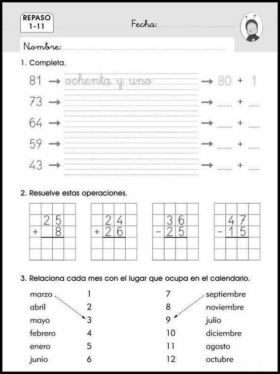 Revisões de matemática para crianças de 6 anos 51