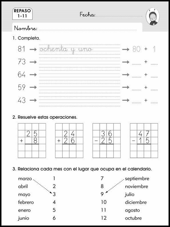 Mathe-Wiederholungsblätter für 6-Jährige 51