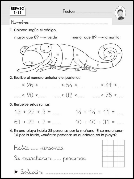 Revisões de matemática para crianças de 6 anos 53