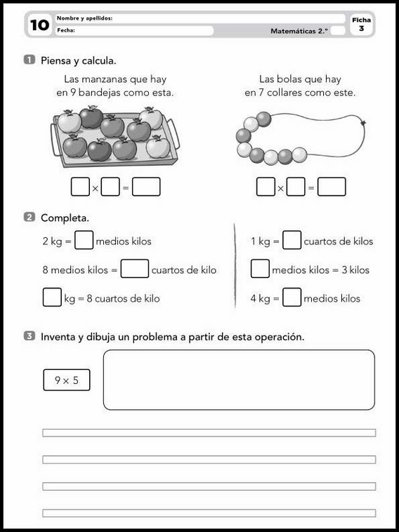 Esercizi di matematica per bambini di 7 anni 10