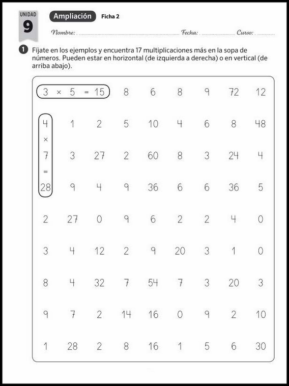 Esercizi di matematica per bambini di 7 anni 30