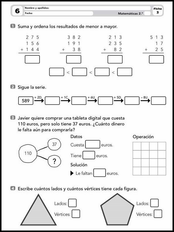 Matematikuppgifter för 7-åringar 6