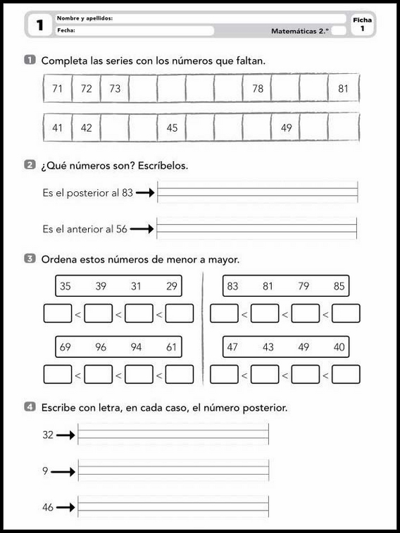 7 años 2º Educacion Primaria Refuerzo 1