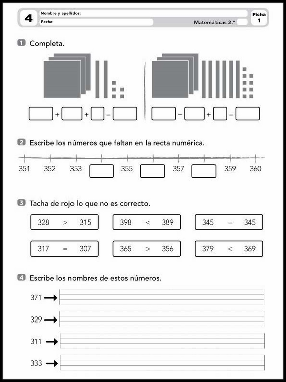 7 años 2º Educacion Primaria Refuerzo 10