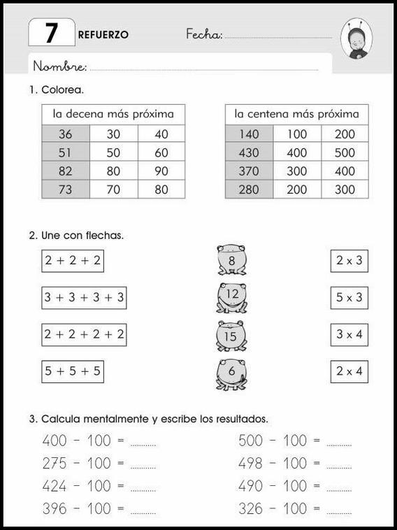 Exercícios de matemática para crianças de 7 anos 43