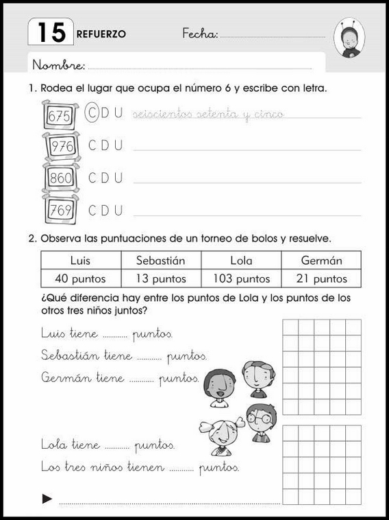 Exercícios de matemática para crianças de 7 anos 51