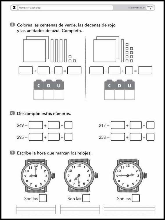 Mathe-Übungsblätter für 7-Jährige 8