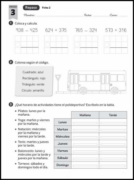 Revisões de matemática para crianças de 7 anos 42