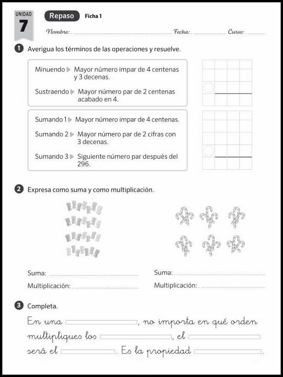 7-vuotiaiden matematiikan kertaamistehtäviä 49