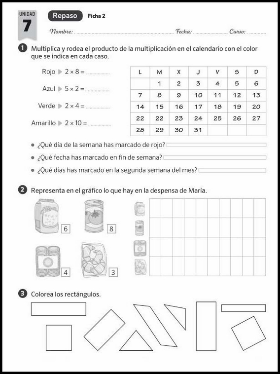 7歳の算数復習問題 50