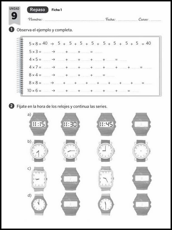 Revisões de matemática para crianças de 7 anos 53