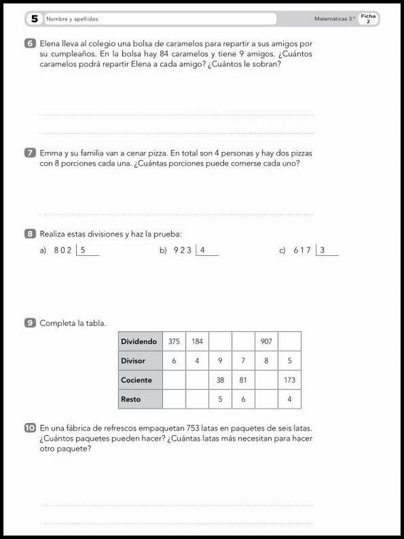 Matematikkoppgaver for 8-åringer 10