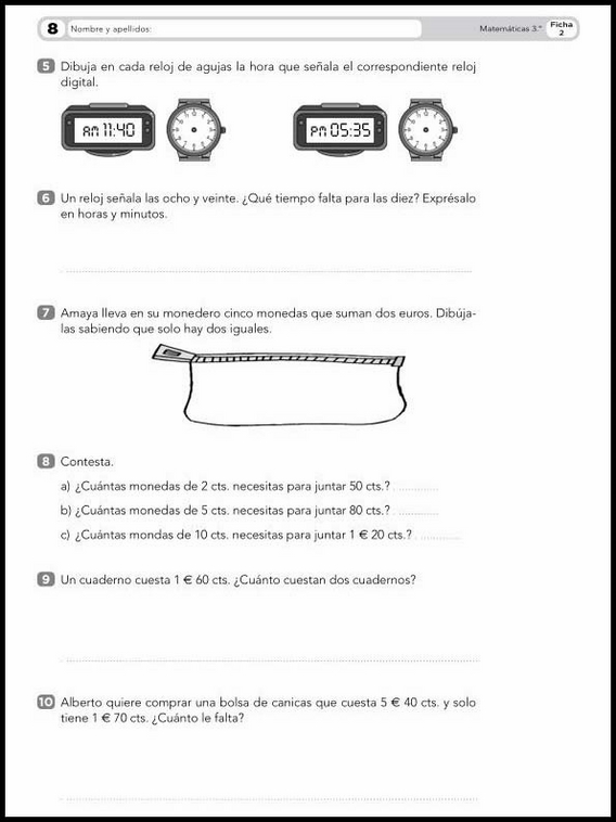 Mathe-Arbeitsblätter für 8-Jährige 16