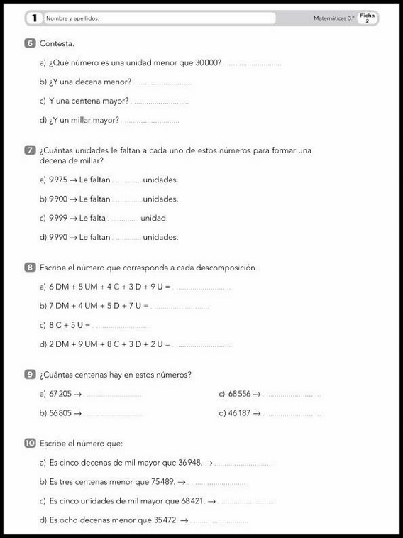 Esercizi di matematica per bambini di 8 anni 2