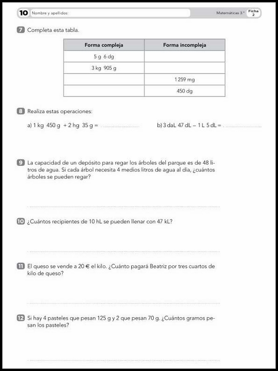 Atividades de matemática para crianças de 8 anos 20