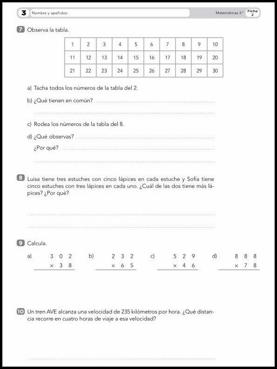 Matematikkoppgaver for 8-åringer 6