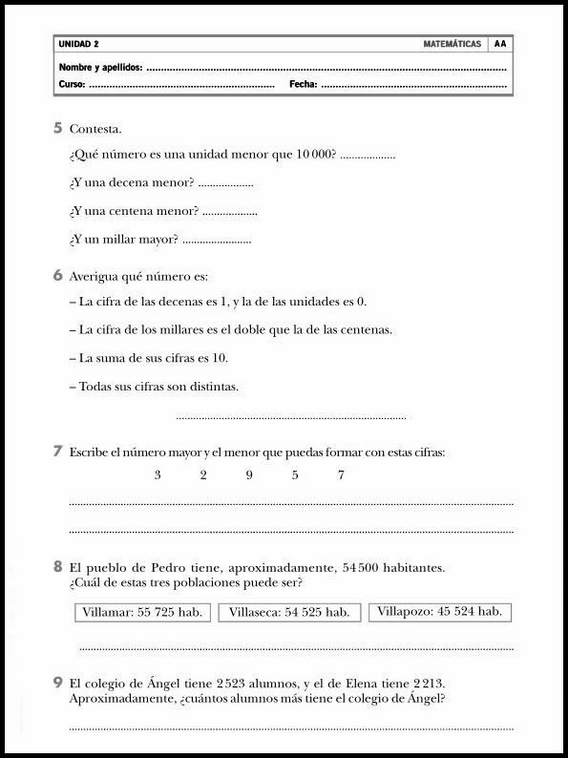 Maths Practice Worksheets for 8-Year-Olds 10