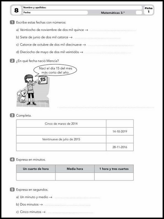 Exercícios de matemática para crianças de 8 anos 102