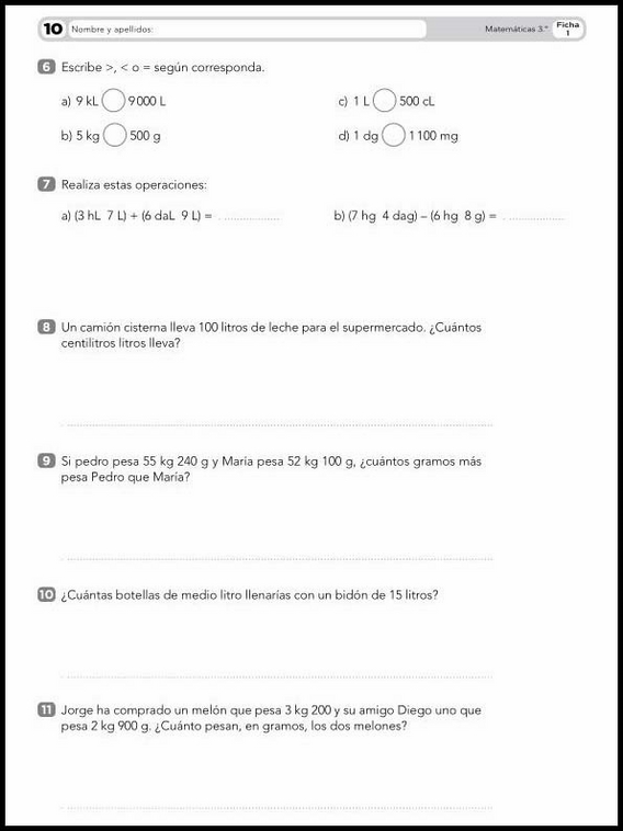 Exercícios de matemática para crianças de 8 anos 107