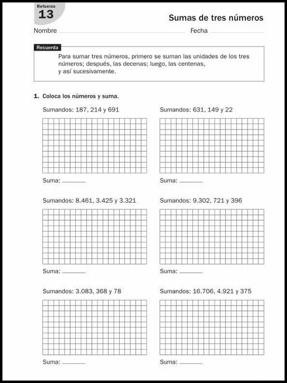 Entraînements de mathématiques pour enfants de 8 ans 124