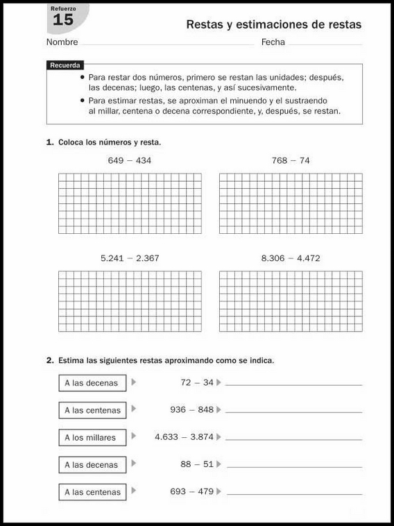 Exercícios de matemática para crianças de 8 anos 126