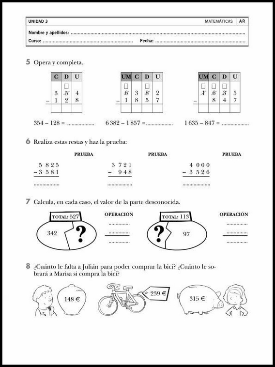 Entraînements de mathématiques pour enfants de 8 ans 14