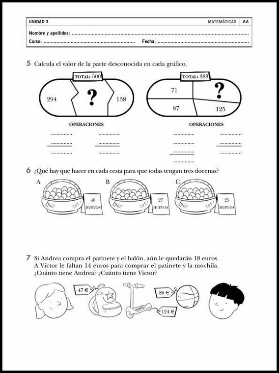 Exercícios de matemática para crianças de 8 anos 16