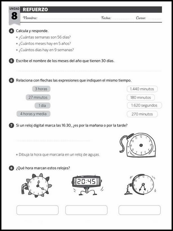 Maths Practice Worksheets for 8-Year-Olds 174