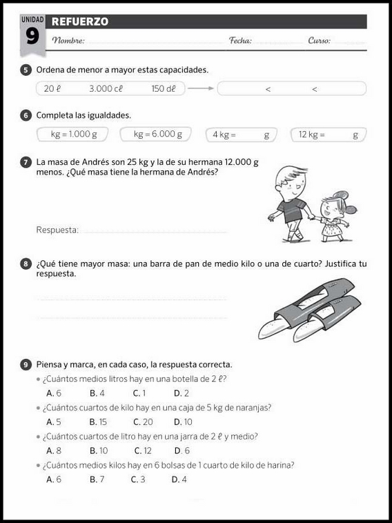 Entraînements de mathématiques pour enfants de 8 ans 176