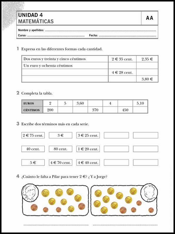 Exercícios de matemática para crianças de 8 anos 21