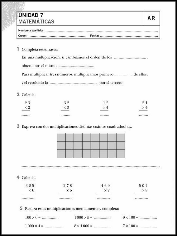 8 años 3º Educacion Primaria Refuerzo 37